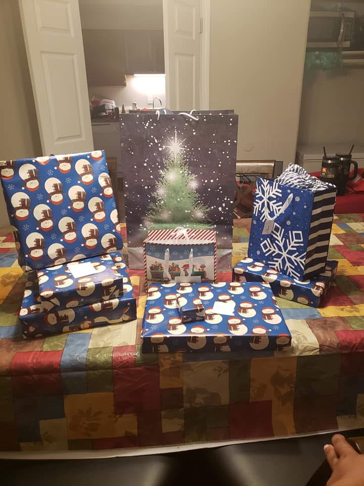 Wrapped gifts for the 2023 Angel tree sponsorship